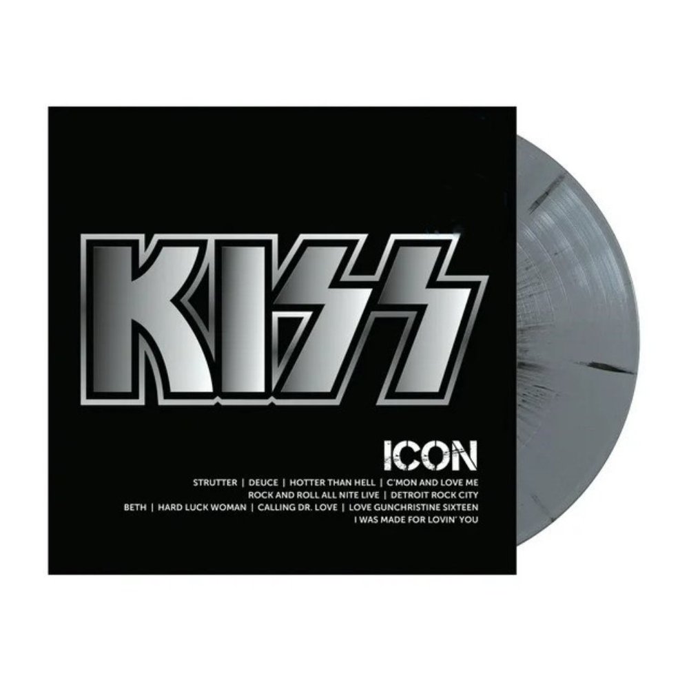 Kiss Icon LP ~ Exclusive Colored Vinyl (Silver w/Black Splatter) ~ New/Sealed!